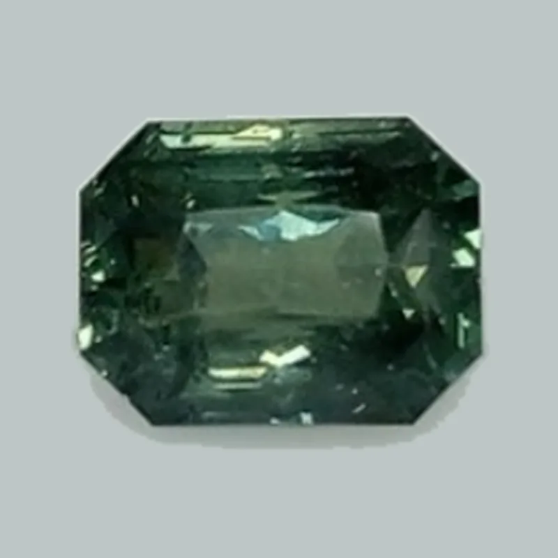 Saphir vert-bleu octogonal de 1,66 ct